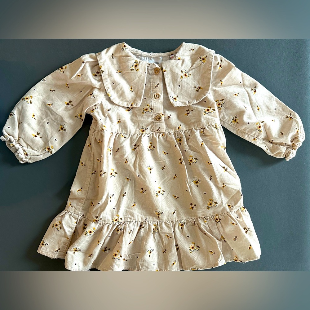 ZARA Corduroy collared dress